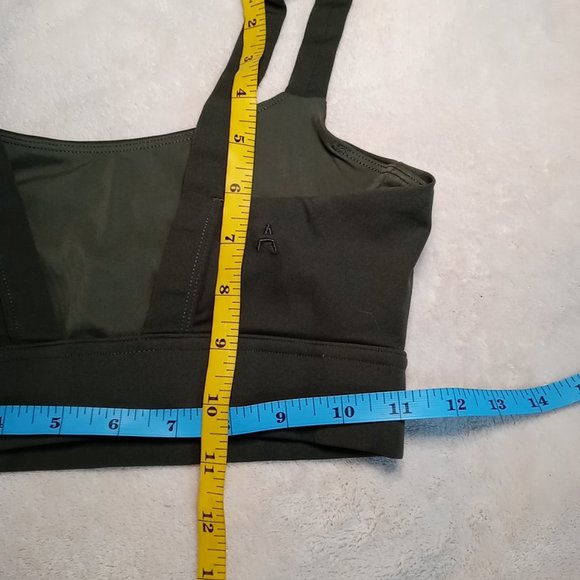 NEW ADAY "LIGHTEN UP" Sports Bra Moss Green Sustainable Athleisure Size XS - Picture 11 of 11